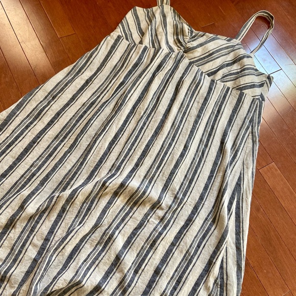 NWOT Reitman’s Signature Linen Dress off white and blue/grey size 3XL. - Picture 5 of 6